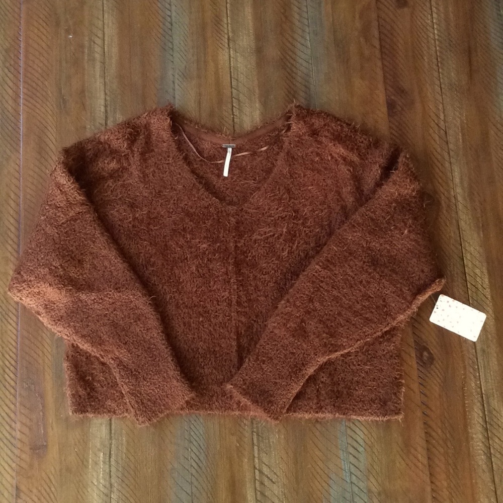 Free People Sweater Icing Pullover V Neck NEW